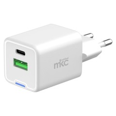 Caricatore USB GAN 35W PD 1 USB-C + 1 USB-A Bianco MELCHIONI 491929603