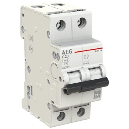 Interruttore Magnetotermico 20A 1P+N 4,5KA 2 Moduli AEG EN41NC20