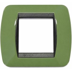 Placca Living International 2 Moduli Verde Drugstore BTICINO L4802VR