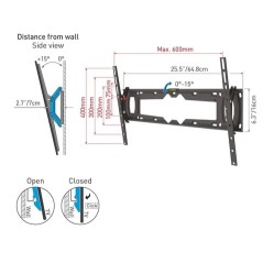 Supporto per TV Piatto e Curvo Inclinabile 13''-100'' BARK E410+