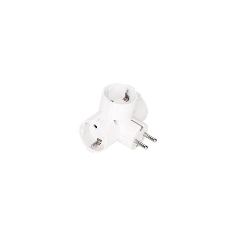 ADATTATORE TRIPLO SPINA SCHUKO 16A 3 PRESE SCHUKO 16A ECOVA 30055