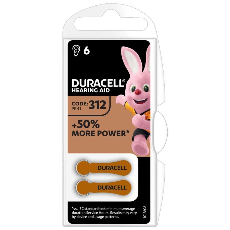 6 BATTERIE ACUSTICHE DURACELL FORMATO 312 6 BATTERIE ACUSTICHE DURACELL FORMATO 312