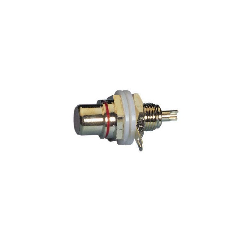 PRESA RCA ROSSA DA PANNELLO DORATA MELCHIONI 433329569 PRESA RCA ROSSA DA PANNELLO DORATA MELCHIONI 433329569