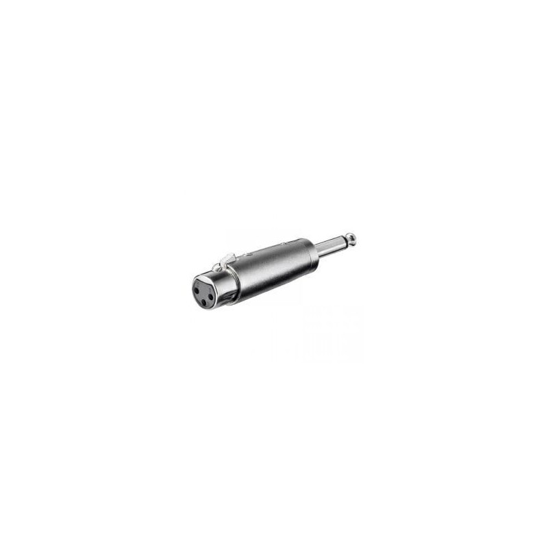 Adattatore microfonico xlr da presa 3 poli a spina jack 6,3 mono KONELCO GBC 30564700 Adattatore microfonico xlr da presa 3 poli a spina jack 6,3 mono KONELCO GBC 30564700