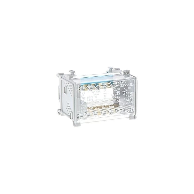 Morsettiera Bipolare 125A 7 Fori ARNOCANALI BR72.100 Morsettiera Bipolare 125A 7 Fori ARNOCANALI BR72.100