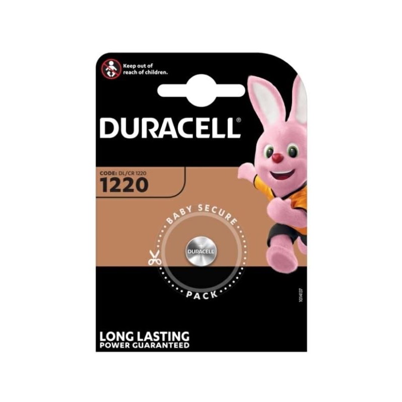 1 BATTERIA AL LITIO 3V DURACELL CR1220 1 BATTERIA AL LITIO 3V DURACELL CR1220