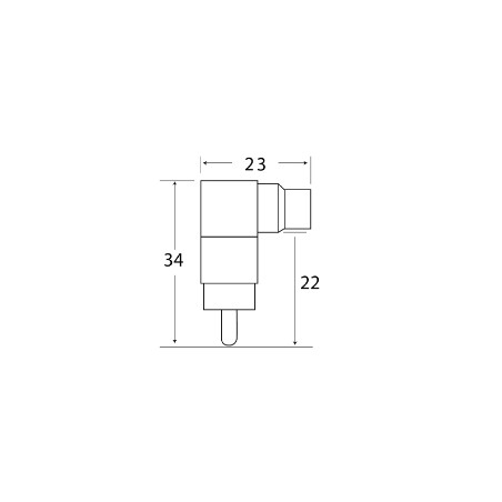 Adattatore Spina RCA Presa RCA 90° Nero KONELCO GBC 29133300