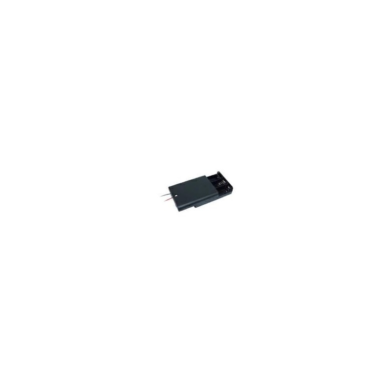 BOX PORTAPILE PER 3 STILO AA CON FILI E INTERRUTTORE KONELCO GBC 25053000