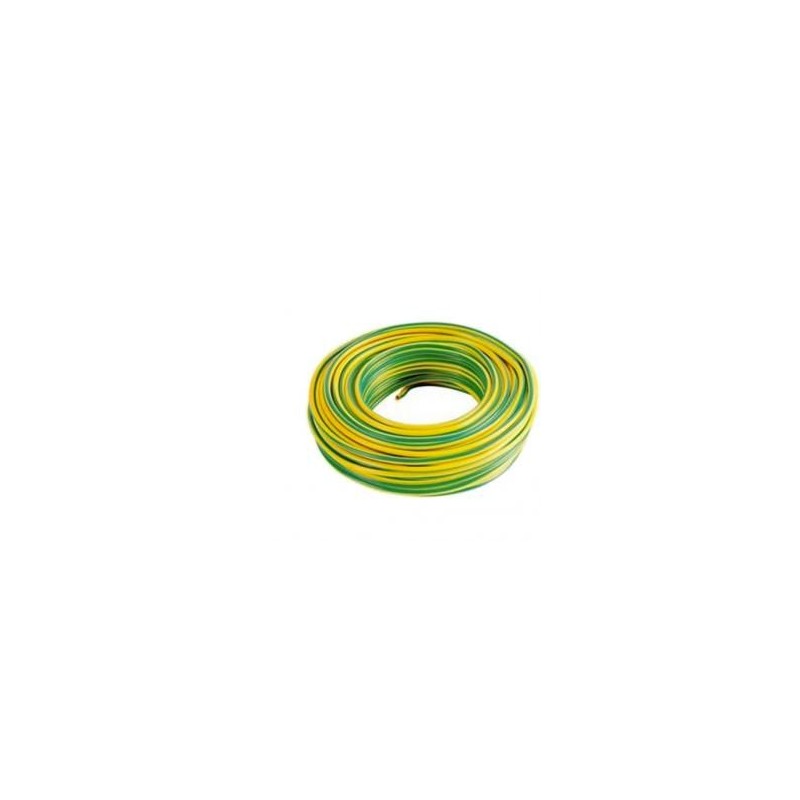 Cavo Unipolare Flessibile 4mm Giallo Verde FS17 100 Metri Cavo Unipolare Flessibile 4mm Giallo Verde FS17 100 Metri