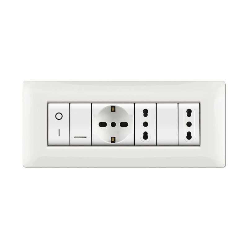 Placca My Life Q 7 Moduli Bianca ELETTROCANALI ECL2887WH Placca My Life Q 7 Moduli Bianca ELETTROCANALI ECL2887WH