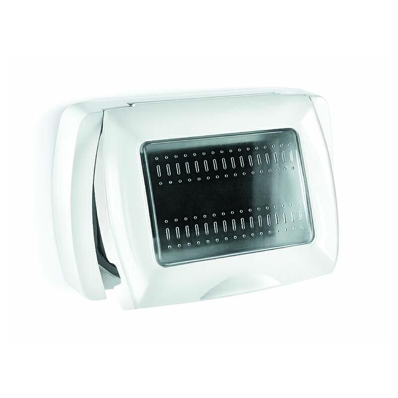 Placca Stagno IP55 Bianca Life 3 Moduli ELETTROCANALI ECL4611B Placca Stagno IP55 Bianca Life 3 Moduli ELETTROCANALI ECL4611B