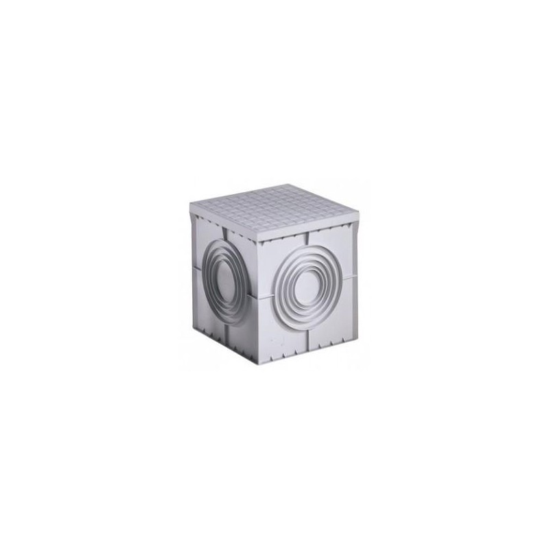 Pozzetto Elettrico Carrabile con Coperchio Grigio 200x200mm ELETTROCANALI ECPOZ.20