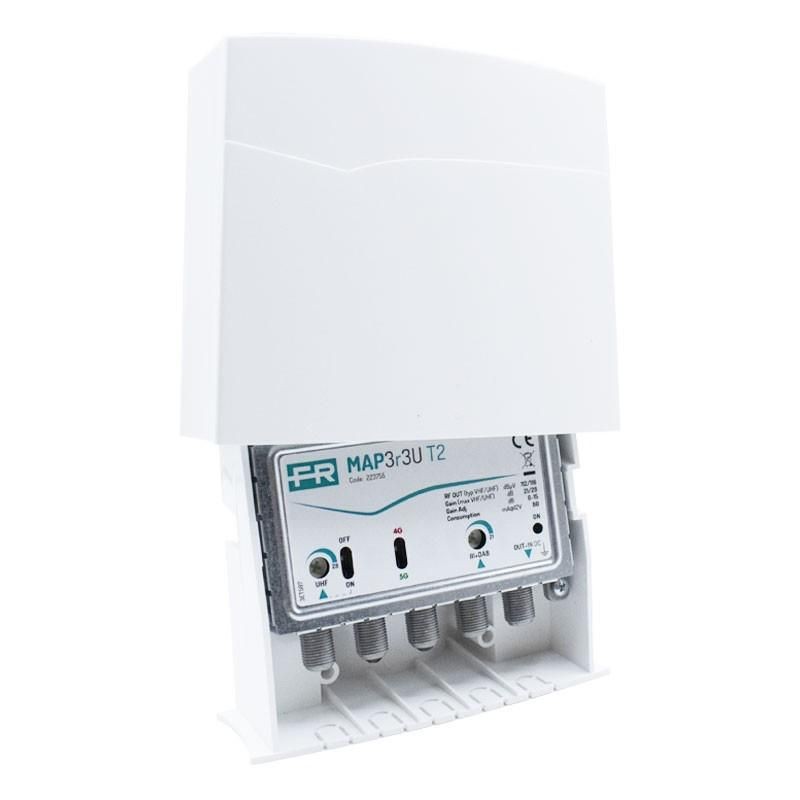 Amplificatore Da Palo 2 Ingressi Bande III+DAB, UHF 21/28db FRACARRO 223755 Amplificatore Da Palo 2 Ingressi Bande III+DAB, UHF 21/28db FRACARRO 223755