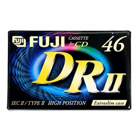 Cassetta Audio DRII 46 Minuti con Custodia Extraslim FUJI