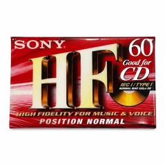 Cassetta Audio HF 60 Minuti Type I Normal Bias SONY C-60HFC