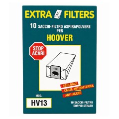 10 SACCHI-FILTRO PER ASPIRAPOLVERE HOOVER EXTRA FILTERS HV13