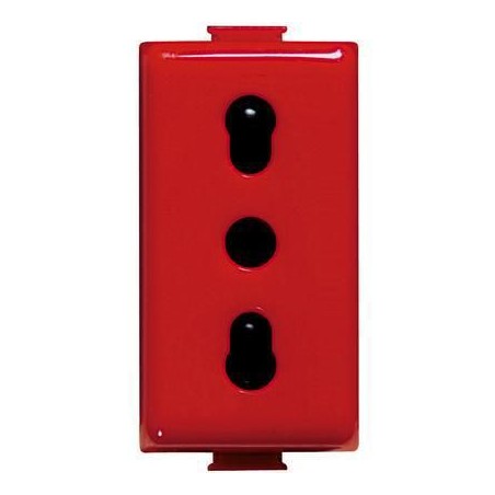 PRESA BIPASSO ROSSA MATIX MAGIC TT BTICINO A5180R