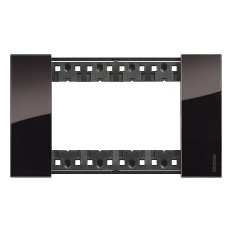 Placca Living Now 4 moduli colore notte BTICINO KA4804DG