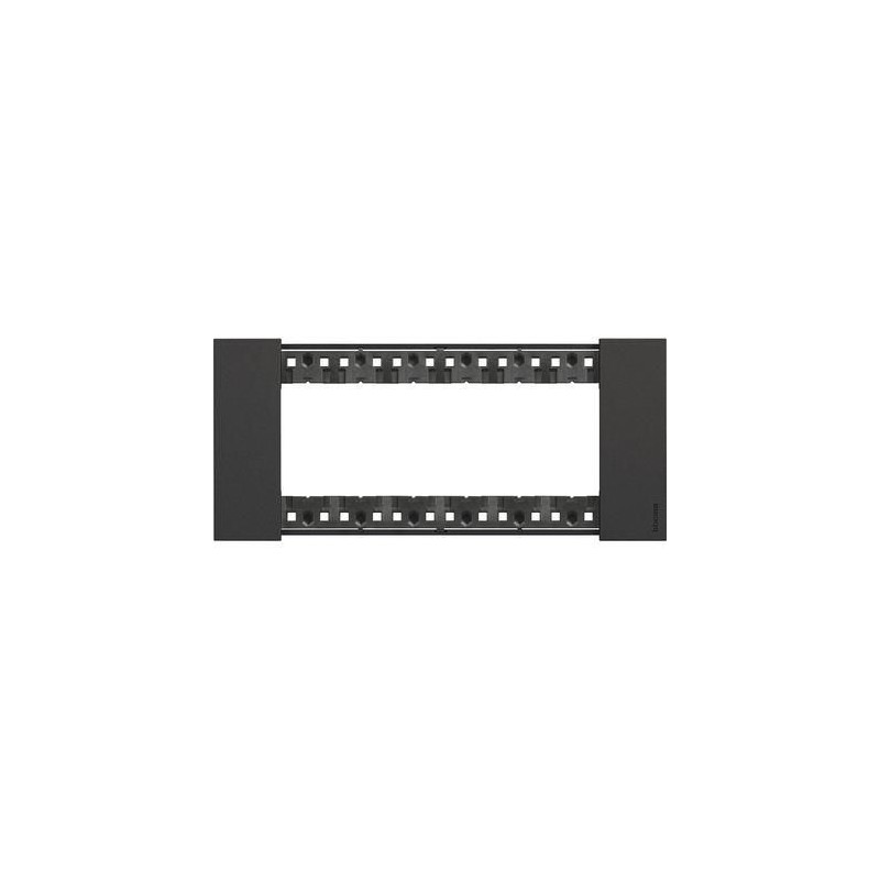 Placca Living Now 6 moduli colore nero BTICINO KA4806KG