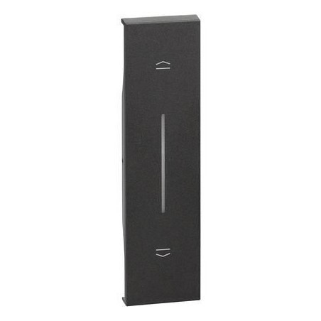 Cover Living Now per pulsante interbloccato Tapparelle nero BTICINO KG05