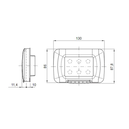 Placca stagna bianca IP55 3 moduli System GEWISS GW22451