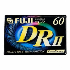 Cassetta Audio DRII 60 Minuti con Custodia Extraslim FUJI