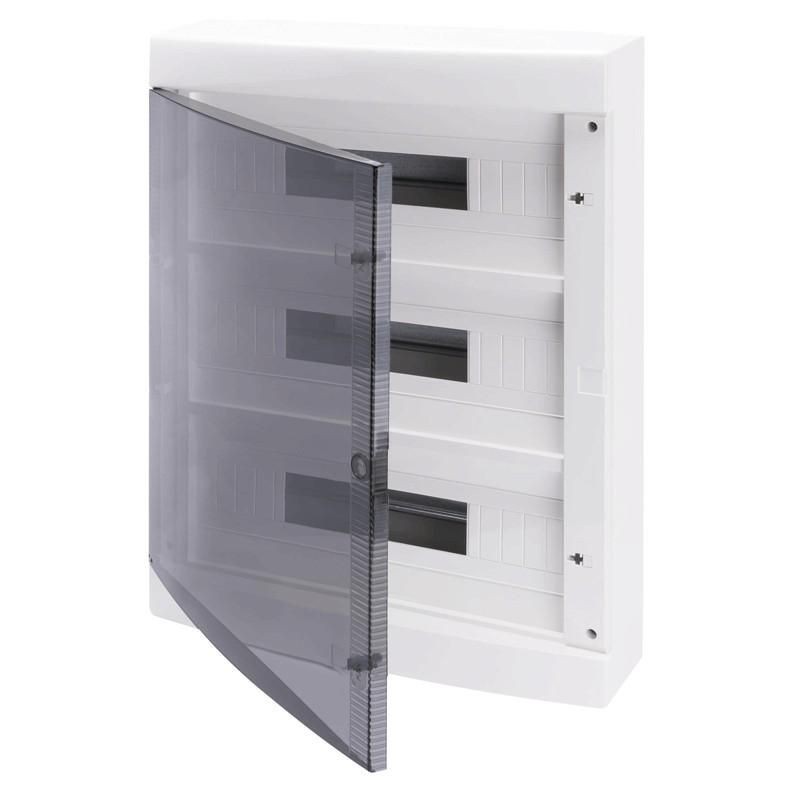 Centralino da arredo 52 moduli (18X3) vetro fumè IP40 GEWISS GW40051 Centralino da arredo 52 moduli (18X3) vetro fumè IP40 GEWISS GW40051