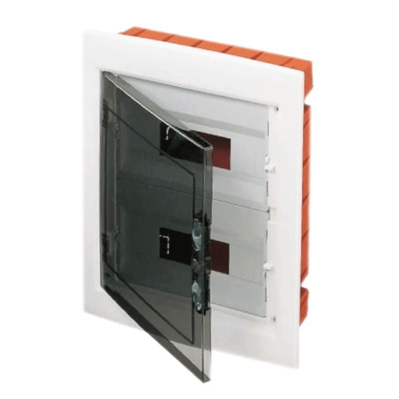 Centralino ad incasso 24 (12x2) moduli pannello fumè IP40 GEWISS GW40606 Centralino ad incasso 24 (12x2) moduli pannello fumè IP40 GEWISS GW40606