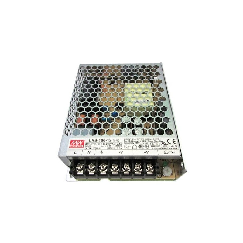 Alimentatore Switching 100W 12V 8,5A MEAN WELL LRS-100-12 Alimentatore Switching 100W 12V 8,5A MEAN WELL LRS-100-12