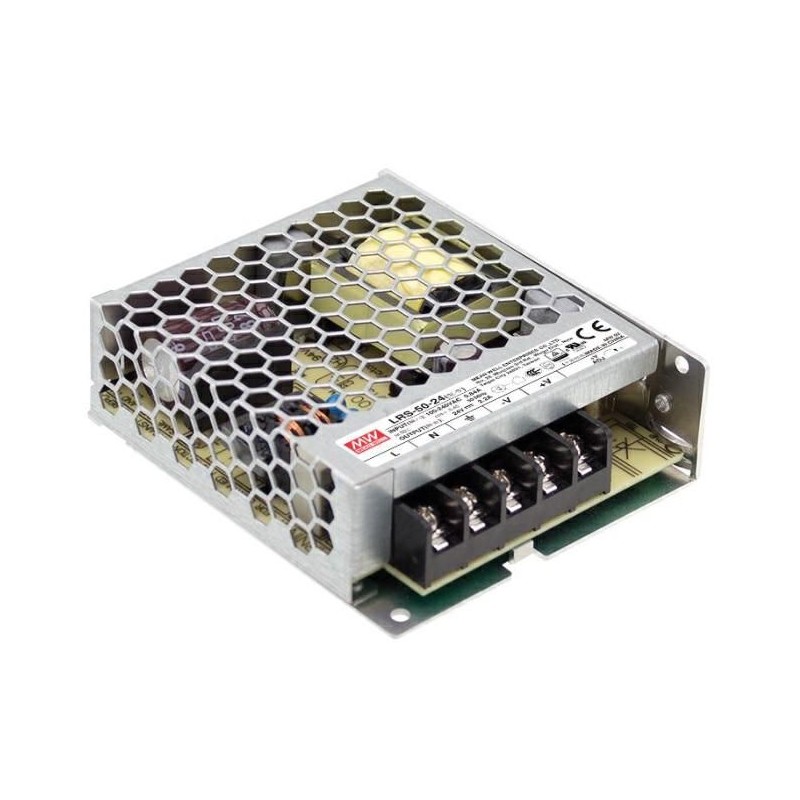 Alimentatore Switching 50W 24V 2,2A MEAN WELL LRS-50-24 Alimentatore Switching 50W 24V 2,2A MEAN WELL LRS-50-24