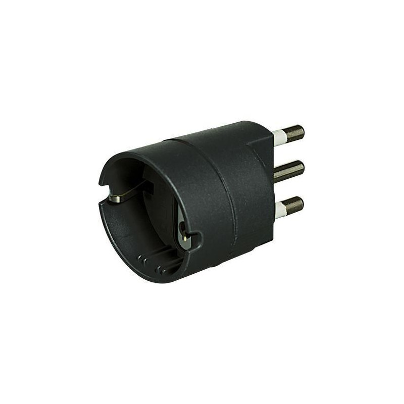 Adattatore con spina Bticino 2P+T 16A presa tedesca Antracite BTICINO S3624GE Adattatore con spina Bticino 2P+T 16A presa tedesca Antracite BTICINO S3624GE