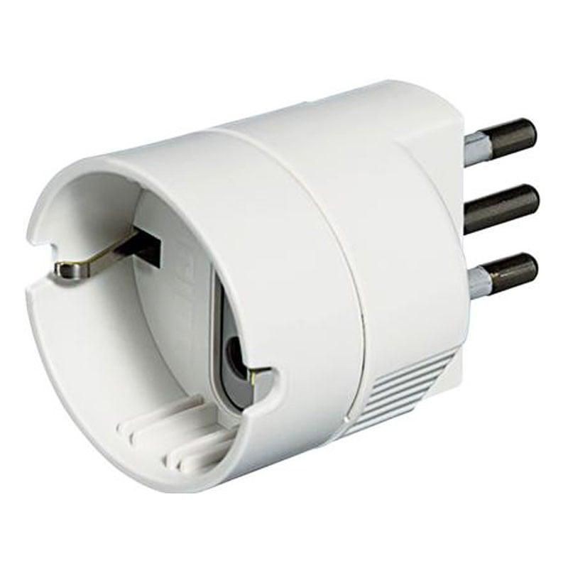 Adattatore presa tedesca spina 10A bianco BTICINO S3623DE Adattatore presa tedesca spina 10A bianco BTICINO S3623DE