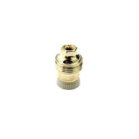 Portalampada E14 Ottone con Anello Porcellana FAI 1036