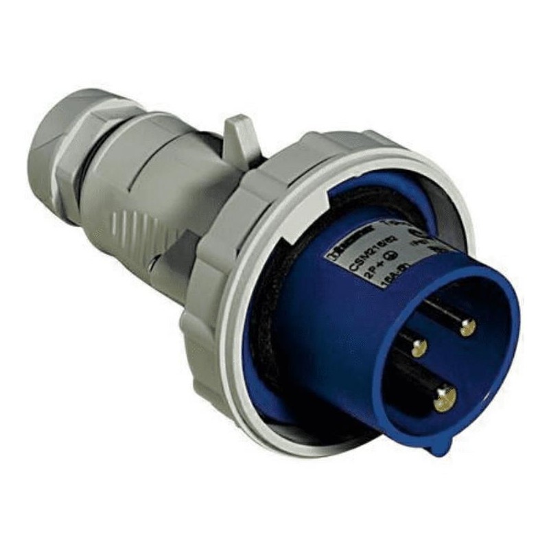 Spina mobile 2P+T 16A IP67 blu 220V BTICINO CSM216/62 Spina mobile 2P+T 16A IP67 blu 220V BTICINO CSM216/62