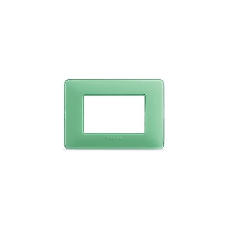Placca Matix 3 Moduli Te Verde BTICINO AM4803CVC Placca Matix 3 Moduli Te Verde BTICINO AM4803CVC