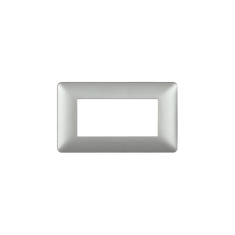 Placca Matix 4 Moduli Silver BTICINO AM4804MSL Placca Matix 4 Moduli Silver BTICINO AM4804MSL