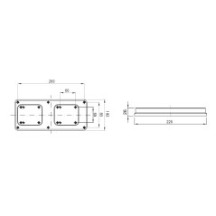 Coperchio predisposto per 2 calotte IP67 GEWISS GW66709N