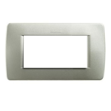 Luna Placca 4 Moduli Verde Metallizato BTICINO C4804VM