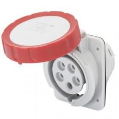 Presa fissa da incasso 3P+N+T 16A IP67 rossa 380V GEWISS GW62232H