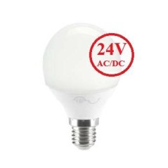 Lampadina LED Sfera G45 attacco E14 5W 6000K 24V AC/DC FAI 5178/24/FR