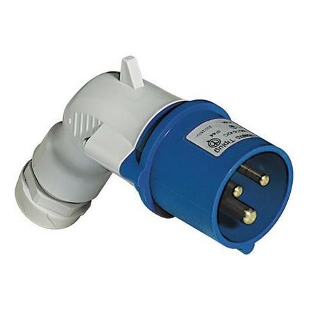 Spina Mobile 90° 2P+T 16A IP44 Blu 220V BTICINO CSM216/42C