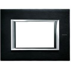 Axolute Placca 3 Moduli Antracite Spazzolata BTICINO HA4803XS