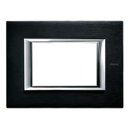 Axolute Placca 3 Moduli Antracite Spazzolata BTICINO HA4803XS