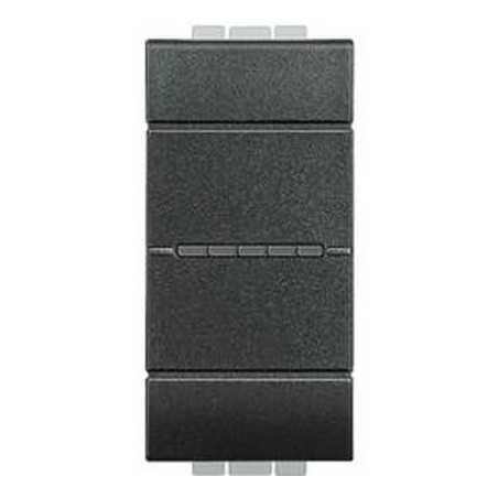 LivingLight Pulsante Assiale 10A 1P Antracite BTICINO L4055N