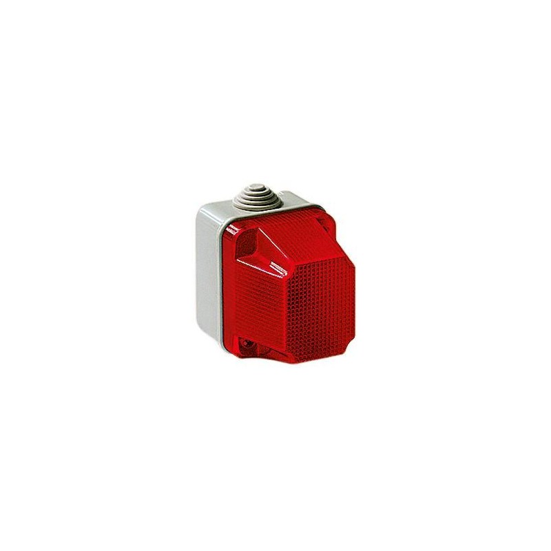 Cassetta di segnalazione colore Rossa lampada E14 ELETTROCANALI EC320R Cassetta di segnalazione colore Rossa lampada E14 ELETTROCANALI EC320R