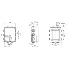 Cassetta esterna con gommini IP55 190x140x70 GEWISS GW44007