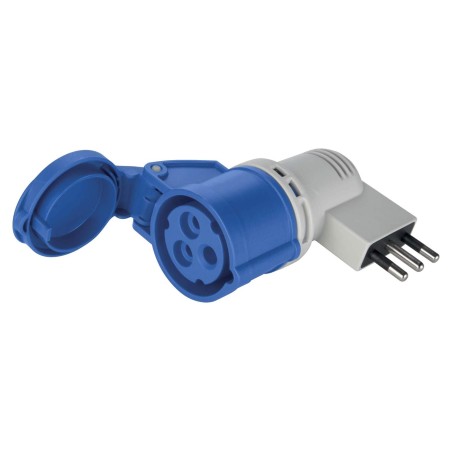 Adattatore industriale con spina 16A italiana e presa CEE 2P+T ELETTROCANALI EC690513