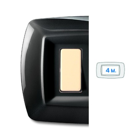 Tondo' Placca 4 Moduli Nero ELETTROCANALI ECL2594N