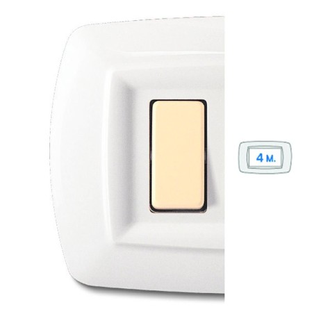 Tondo' Placca 4 Moduli Bianca ELETTROCANALI ECL2594WH
