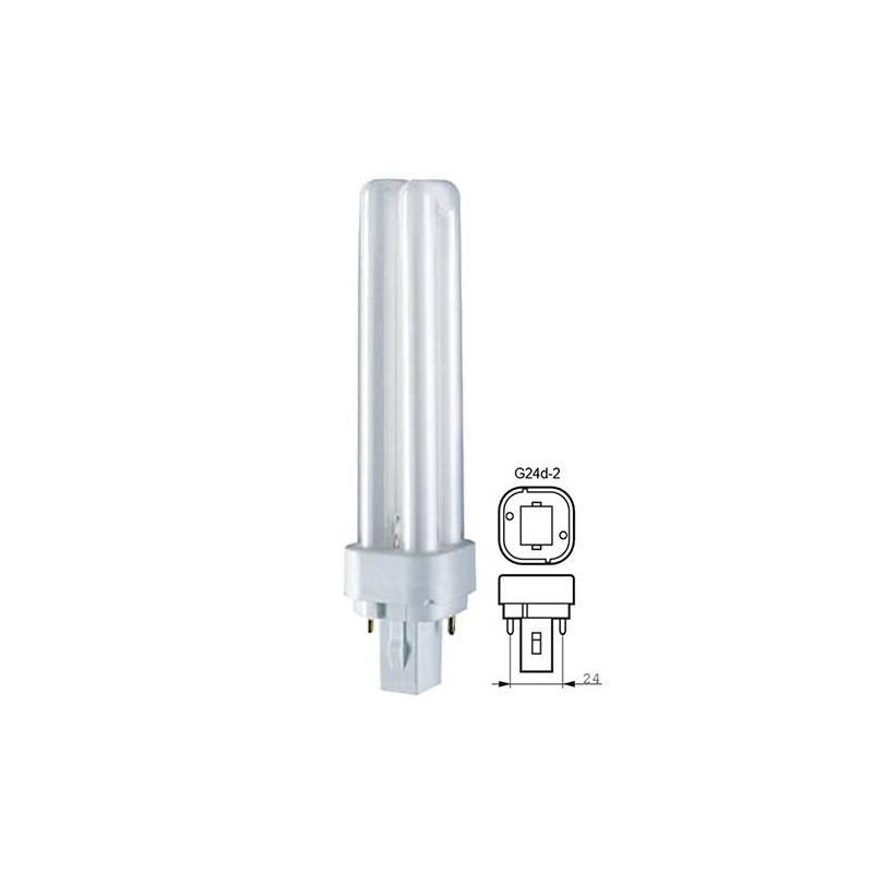 Lampada Fluorescente Compatta 18W 3000K G24d-2 RADIUM Lampada Fluorescente Compatta 18W 3000K G24d-2 RADIUM